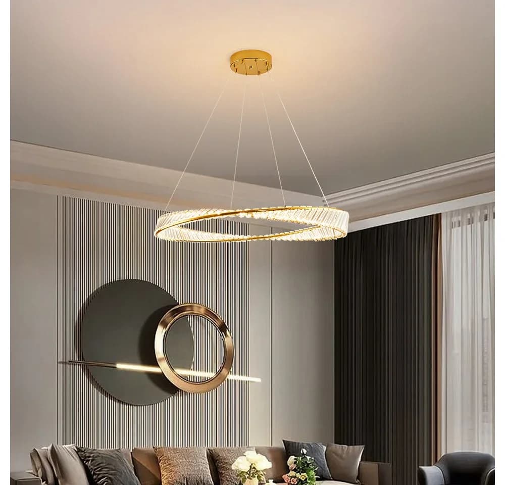 Eurotondisplay LED Deckenleuchte Pendelleuchte Kristall Fernbedienung - Bild 3