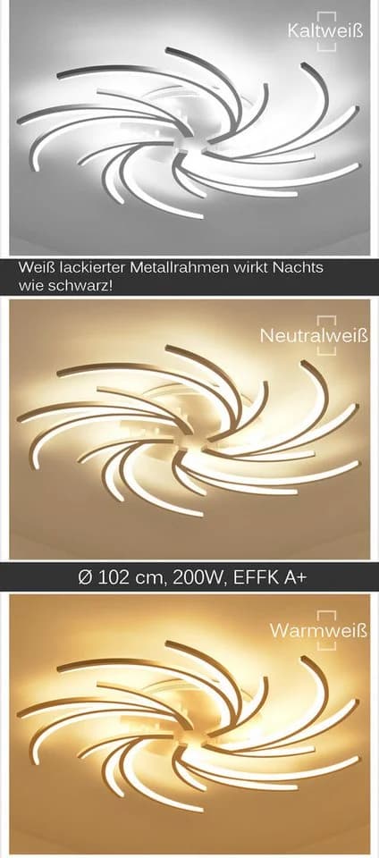 Eurotondisplay LED Deckenleuchte 2042 Fernbedienung Weiß - Bild 5