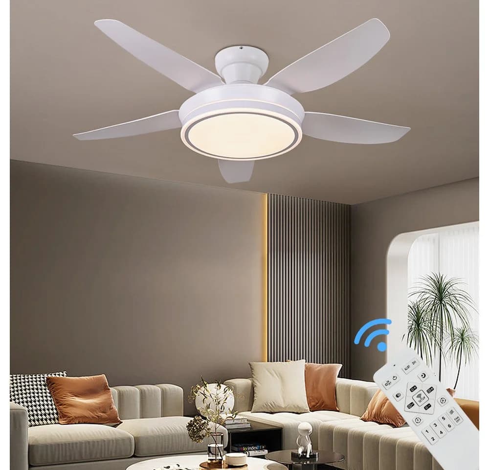 Eurotondisplay Deckenventilator LED Beleuchtung 6 Geschwindigkeiten Timer Schwarz - Bild 4