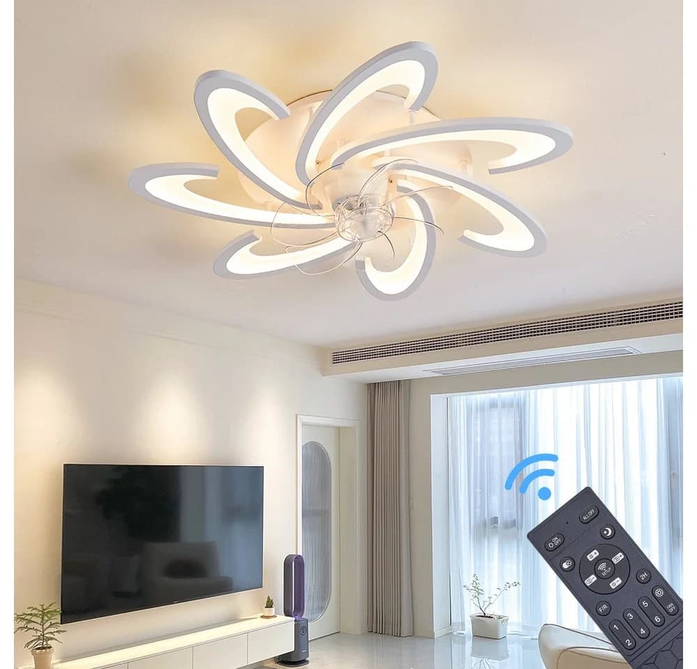 Eurotondisplay Deckenventilator LED Beleuchtung Deckenlampe Fernbedienung - Bild 3