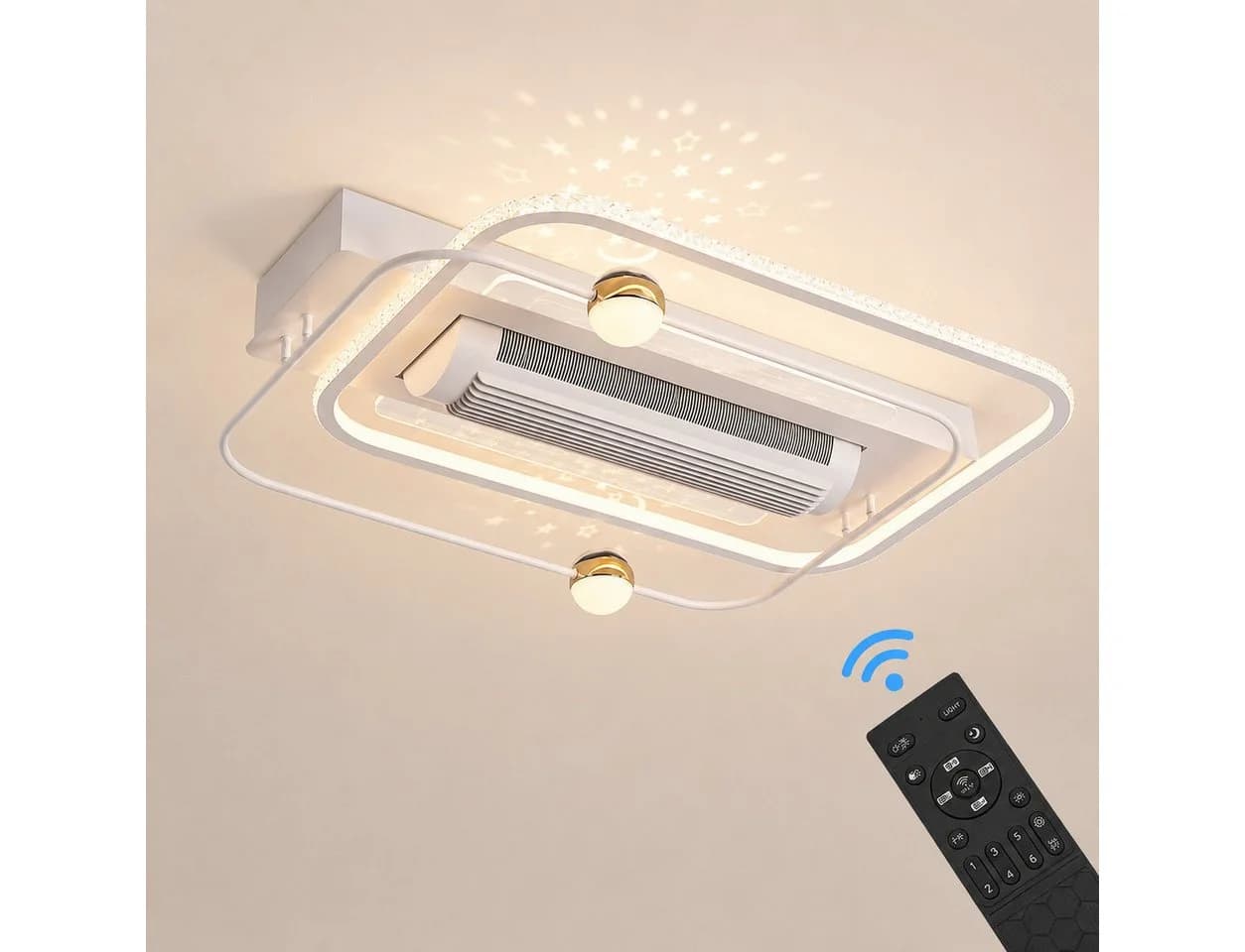 Eurohandisplay Deckenventilator mit LED-Beleuchtung und Fernbedienung - Bild 2
