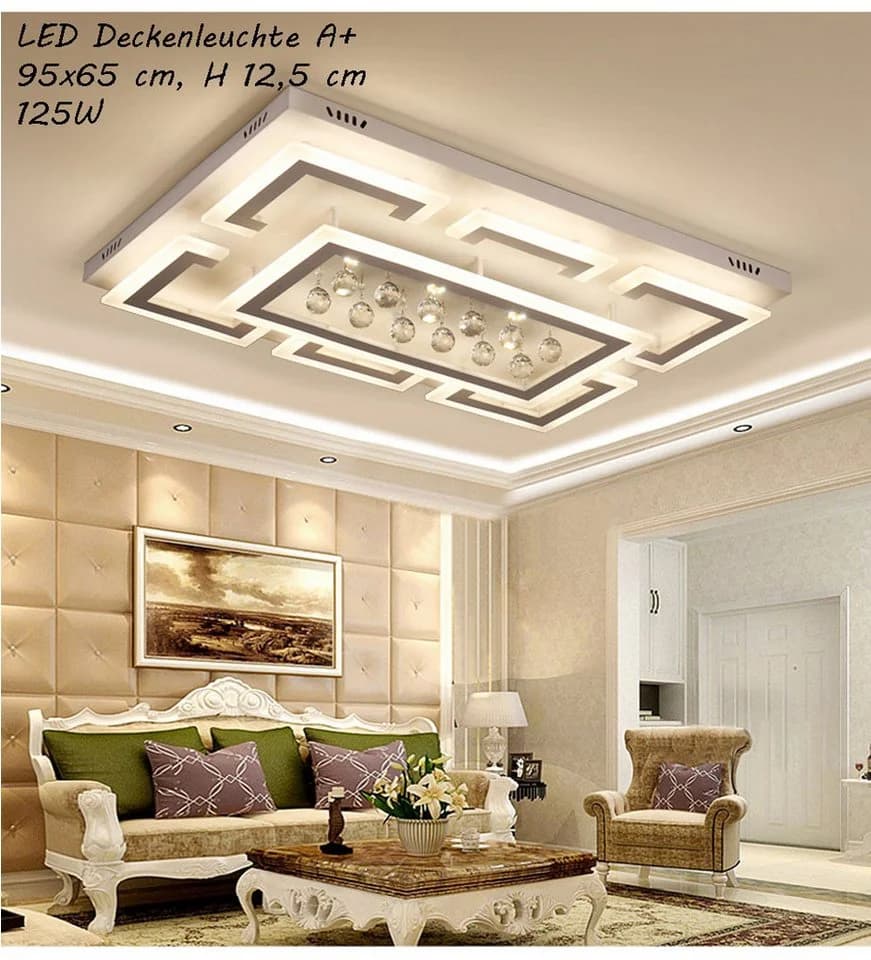 Eurotondisplay LED Deckenleuchte Kristall Lichtfarbe einstellbar mit Fernbedienung - Bild 2