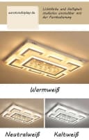 Eurotondisplay LED Deckenleuchte Kristall Lichtfarbe einstellbar mit Fernbedienung Bild 4
