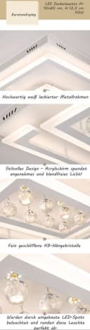Eurotondisplay LED Deckenleuchte Kristall Lichtfarbe einstellbar mit Fernbedienung Bild 5