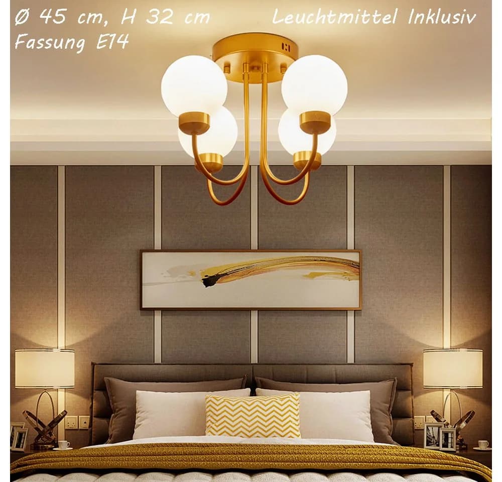 Eurohandisplay LED Deckenleuchte Gold/Bronze Einstellbare Lichtfarbe