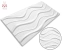 IKHEMalarka 3D Wandpaneel Big Wave Deckenpaneele Polystyrol XPS 50x100 cm Bild 1