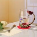 little dove Teetasse mit Blumengriff aus Borosilikatglas Rot Bild 1
