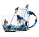 little dove Teetasse mit Blumengriff aus Borosilikatglas Rot Bild 2