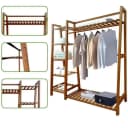 little dove Kleiderschrank Bambus Schlafzimmergarderobe Kleiderständer Bild 3