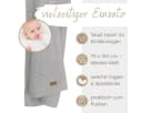DIKOS® Kuscheldecke Bordüre 100% Bio Baumwolle Grau Strickdecke 75x100 Bild 5