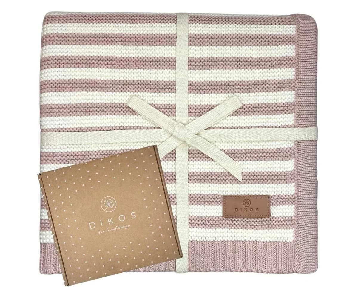 DIKOS® Babydecke aus 100% Bio-Baumwolle Strickdecke Erstlingsdecke Premium Qualität - Bild 2