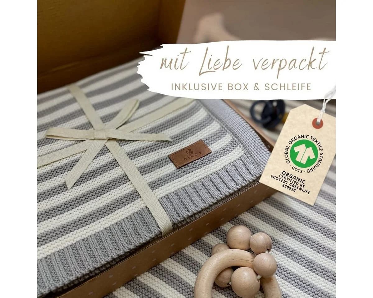 DIKOS® Bio-Baumwolle Babydecke 75x100 cm - Bild 3