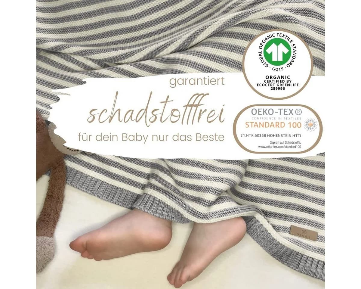 DIKOS® Bio-Baumwolle Babydecke 75x100 cm - Bild 4