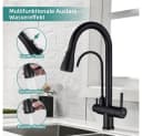 HOMELODY Küchenarmatur 3-Wege Wasserhahn Schwarz Bild 1