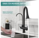HOMELODY Küchenarmatur 3-Wege Wasserhahn Schwarz Bild 3