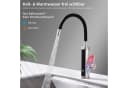 HOMELODY Küchenarmatur mit Durchlauferhitzer, Sofort warmes Wasser, Flexibler Auslauf, Schwarz Bild 4