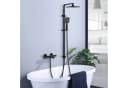 HOMELODY Duschsystem Wasserfall Thermostat 3 Strahlarten Schwarz Bild 2