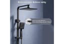 HOMELODY Duschsystem Wasserfall Thermostat 3 Strahlarten Schwarz Bild 3