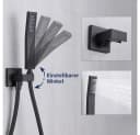 HOMELODY Stangenbrause-Set Unterputz Duschsystem Schwarz 12-Zoll-Duschkopf Bild 3