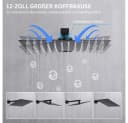 HOMELODY Stangenbrause-Set Unterputz Duschsystem Schwarz 12-Zoll-Duschkopf Bild 4