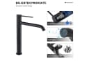 HOMELODY Badarmatur Schwarz Edelstahl 304 180° Drehbar Bild 1