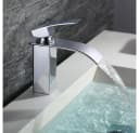 HOMELODY Wasserfall Waschtischarmatur Verchromt Edelstahl Bild 2