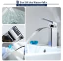 HOMELODY Wasserfall Waschtischarmatur Verchromt Edelstahl Bild 3
