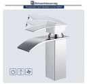HOMELODY Wasserfall Waschtischarmatur Verchromt Edelstahl Bild 4