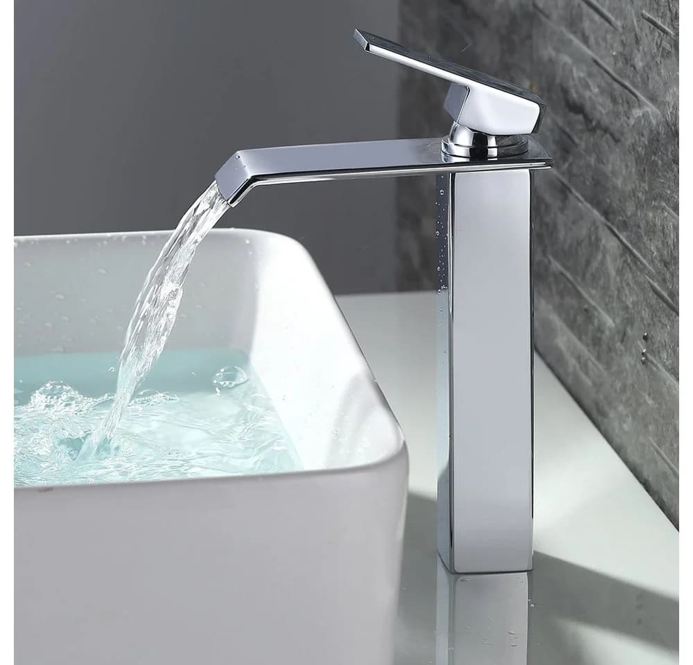 HOMELODY Wasserfall Waschtischarmatur Chrom Edelstahl - Bild 2