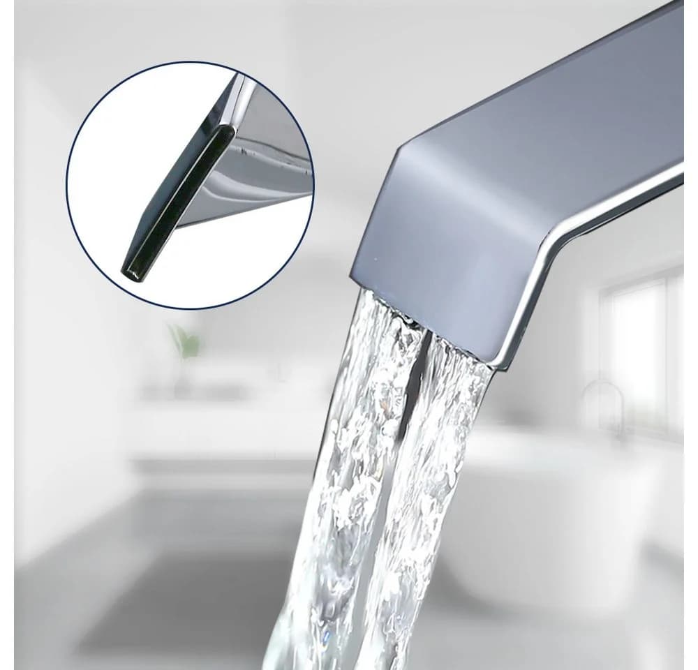 HOMELODY Wasserfall Waschtischarmatur Chrom Edelstahl - Bild 3