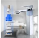 HOMELODY Wasserfall Waschtischarmatur Chrom Edelstahl Bild 4