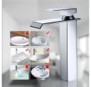 HOMELODY Wasserfall Waschtischarmatur Chrom Edelstahl Bild 5