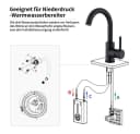 HOMELODY Küchenarmatur Niederdruck 360° drehbar Edelstahl chrom Bild 4