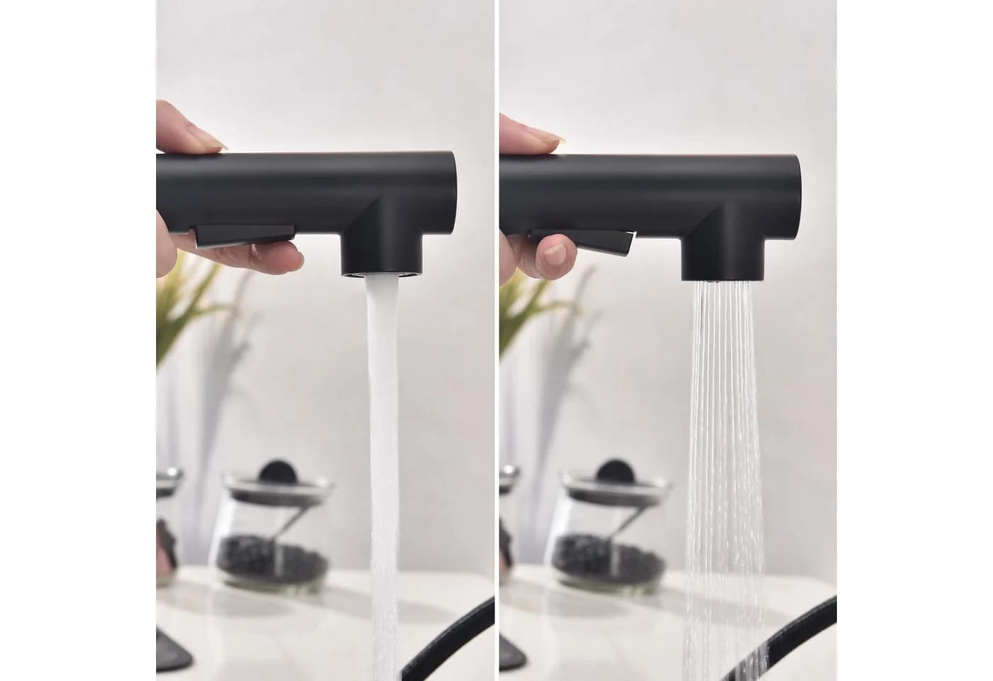 HOMELIVE Küchenarmatur Ausziehbarer Küchenhahn Wasserhahn Schwarz - Bild 5
