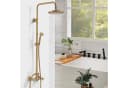 HOMELIVE Duschsystem Retro Messing Antikgold mit Regendusche und Handbrause Bild 1