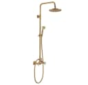 HOMELIVE Duschsystem Retro Messing Antikgold mit Regendusche und Handbrause Bild 2