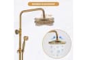 HOMELIVE Duschsystem Retro Messing Antikgold mit Regendusche und Handbrause Bild 5