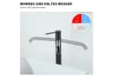 HOMELIVE Badarmatur Edelstahl Schwarz 360° Schwenkbar Bild 1