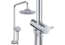 HOMELODY Duschsystem Edelstahl Brausegarnitur Handbrause 2 Strahlarten Bild 2