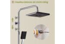 HOMELODY Duschsystem Regendusche mit Handbrause, Duschsaeule ohne Armatur Bild 3