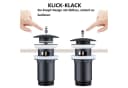 HOMELIVE Ablaufgarnitur Pop-Up Ventil für Waschbecken 1 1/4 Zoll Schwarz Bild 5