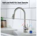 HOMELIVE Küchenarmatur 360° drehbar Edelstahl Hochdruck Bild 4