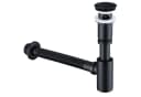 HOMELIVE Ablaufgarnitur Siphon Pop-Up Ablaufgarnitur mit Überlauf Universal Röhrensiphon Set Schwarz Bild 2