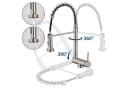 HOMELODY Küchenarmatur Vorfenster Wasserhahn 360° Drehbar, Klappbar 180° Edelstahl Bild 1