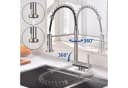 HOMELODY Küchenarmatur Vorfenster Wasserhahn 360° Drehbar, Klappbar 180° Edelstahl Bild 2