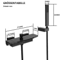 HOMELIVE Duscharmatur Wasserfall Wasserhahn Schwarz Matt Messing Bild 3