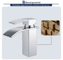 HOMELODY Wasserfall Badarmatur Chrom Edelstahl Bild 1