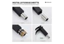 HOMELODY Wasserfall Badarmatur Schwarz Edelstahl Einhand Waschtischbatterie Bild 4