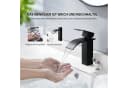 HOMELODY Wasserfall Badarmatur Schwarz Edelstahl Einhand Waschtischbatterie Bild 5