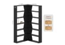 Homfa Bücherregal Eckregal Standregal 6 Ebenen Holz Schwarz Bild 1
